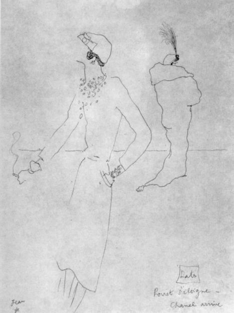 Channel drawing Jean Cocteau 1928